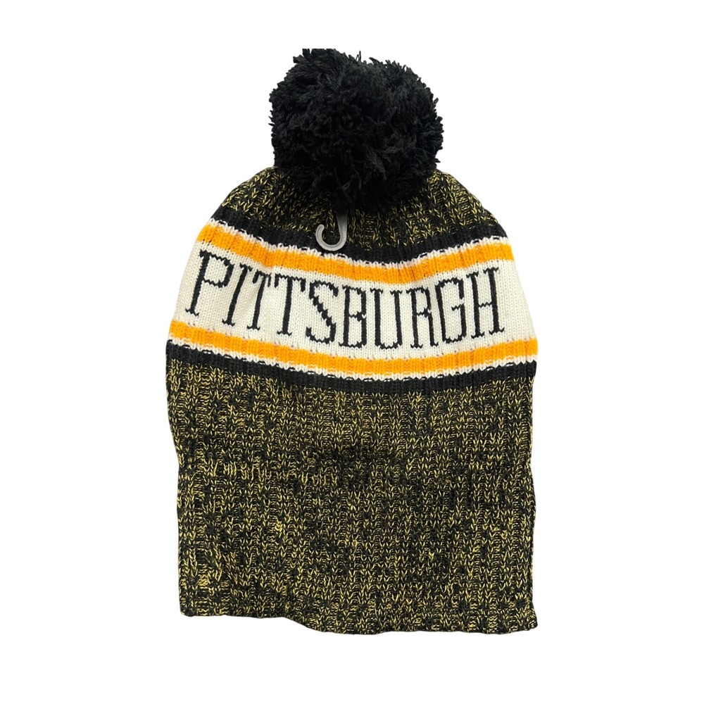 Black Canyon Pittsburgh Steelers Knit Pom Beanie Hat Yellow Black‎ White